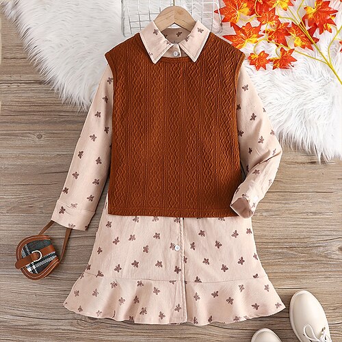2 Pieces Kids Girls' Children's Day Solid Color Button Dress Suits Set Long Sleeve Fashion School 7-13 Years Fall Multicolor
2 Pieces Kids Girls' Children's Day Solid Color Button Dress Suits Set Long Sleeve Fashion School 7-13 Years Fall Multicolor