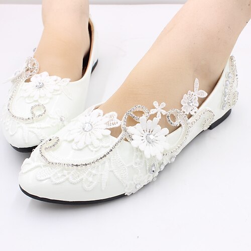Women's Wedding Shoes Wedding Plus Size White Shoes Wedding Heels Bridal Shoes Rhinestone Satin Flower Lace High Heel Block Heel Round Toe Elegant Sweet Faux Leather Loafer Solid Color The same
Women's Wedding Shoes Wedding Plus Size White Shoes Wedding Heels Bridal Shoes Rhinestone Satin Flower Lace High Heel Block Heel Round Toe Elegant Sweet Faux Leather Loafer Solid Color The same