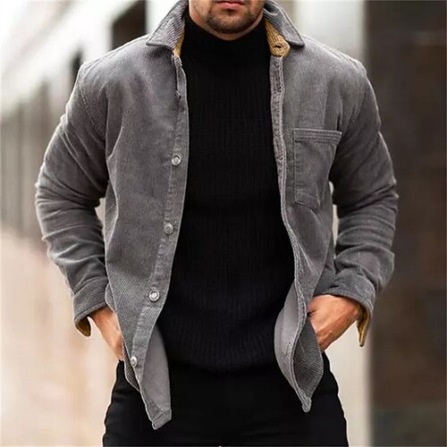 Men's Winter Jacket Winter Coat Casual Jacket Windproof Warm Street Daily Holiday Single Breasted Turndown Streetwear Casual Jacket Outerwear Pure Color Pocket Gray / Fall / Long Sleeve
Men's Winter Jacket Winter Coat Casual Jacket Windproof Warm Street Daily Holiday Single Breasted Turndown Streetwear Casual Jacket Outerwear Pure Color Pocket Gray / Fall / Long Sleeve