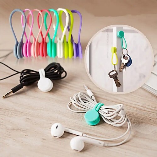 Multi-color Reusable Silicone Magnetic Cable Twist Ties Magnetic Liquid Silica Gel For Samsung iPhone Phone Accessory 5pcs Random Color
Multi-color Reusable Silicone Magnetic Cable Twist Ties Magnetic Liquid Silica Gel For Samsung iPhone Phone Accessory 5pcs Random Color