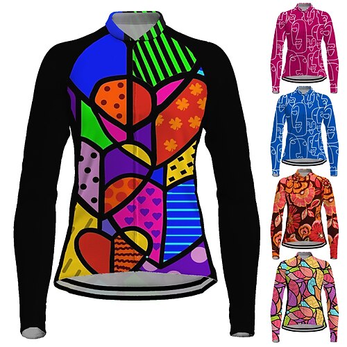 21Grams Women's Cycling Jersey Long Sleeve Bike Jersey Top with 3 Rear Pockets Mountain Bike MTB Road Bike Cycling Breathable Quick Dry Moisture Wicking Reflective Strips Black Rosy Pink Red Graphic
21Grams Women's Cycling Jersey Long Sleeve Bike Jersey Top with 3 Rear Pockets Mountain Bike MTB Road Bike Cycling Breathable Quick Dry Moisture Wicking Reflective Strips Black Rosy Pink Red Graphic