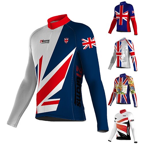 Men's Cycling Jersey Long Sleeve Bike Jersey Top with 3 Rear Pockets Mountain Bike MTB Road Bike Cycling Breathable Quick Dry Moisture Wicking Reflective Strips Green Yellow Navy Blue UK Spandex
Men's Cycling Jersey Long Sleeve Bike Jersey Top with 3 Rear Pockets Mountain Bike MTB Road Bike Cycling Breathable Quick Dry Moisture Wicking Reflective Strips Green Yellow Navy Blue UK Spandex