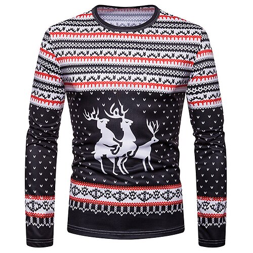 Men's T shirt Tee Elk Graphic Prints Crew Neck Black / Red 3D Print Outdoor Christmas Long Sleeve Print Clothing Apparel Basic Sports Designer Casual
Men's T shirt Tee Elk Graphic Prints Crew Neck Black / Red 3D Print Outdoor Christmas Long Sleeve Print Clothing Apparel Basic Sports Designer Casual