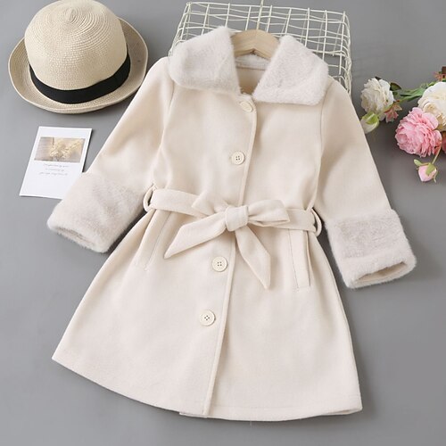 Toddler Girls' Woolen Coat Solid Color Active Outdoor Coat Outerwear 7-13 Years Winter Apricot 1005
Toddler Girls' Woolen Coat Solid Color Active Outdoor Coat Outerwear 7-13 Years Winter Apricot 1005