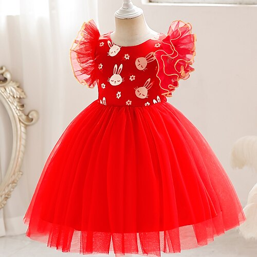 Toddler Girls' Party Dress Graphic Party Dress Knee-length Dress Performance Crewneck Crew Neck Short Sleeve Adorable Dress 3-7 Years Fall Red
Toddler Girls' Party Dress Graphic Party Dress Knee-length Dress Performance Crewneck Crew Neck Short Sleeve Adorable Dress 3-7 Years Fall Red