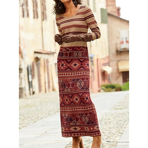 Women's Sheath Dress Long Dress Maxi Dress Red Long Sleeve Graphic Print Winter Fall Autumn Crew Neck Fashion Daily 2022 S M L XL 2XL 3XL
Women's Sheath Dress Long Dress Maxi Dress Red Long Sleeve Graphic Print Winter Fall Autumn Crew Neck Fashion Daily 2022 S M L XL 2XL 3XL