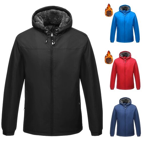 Men's Winter Jacket Winter Coat Outdoor Jacket Hiking Jacket Rain Jacket Windbreaker Warm Daily Wear Vacation Going out Zipper Hooded Comfort Leisure Jacket Outerwear Solid / Plain Color Zipper Pocket
Men's Winter Jacket Winter Coat Outdoor Jacket Hiking Jacket Rain Jacket Windbreaker Warm Daily Wear Vacation Going out Zipper Hooded Comfort Leisure Jacket Outerwear Solid / Plain Color Zipper Pocket