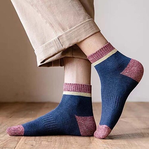 Men's 5 Pairs Socks Crew Socks Casual Socks Fashion Comfort Cotton Color Block Warm Fall & Winter Light Blue Black Army Green
Men's 5 Pairs Socks Crew Socks Casual Socks Fashion Comfort Cotton Color Block Warm Fall & Winter Light Blue Black Army Green