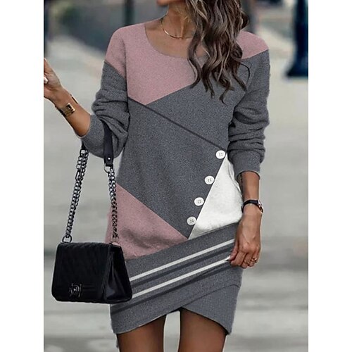 Women's Sweater Dress Sheath Dress Knit Dress Mini Dress Gray 3/4 Length Sleeve Color Block Patchwork Winter Fall Autumn U Neck Modern Weekend 2022 S M L XL XXL 3XL
Women's Sweater Dress Sheath Dress Knit Dress Mini Dress Gray 3/4 Length Sleeve Color Block Patchwork Winter Fall Autumn U Neck Modern Weekend 2022 S M L XL XXL 3XL