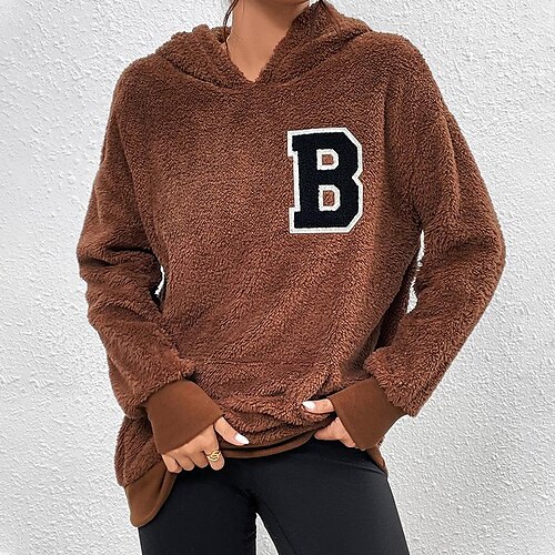 Women's Hoodie Sweatshirt Pullover Sherpa Fleece Teddy Front Pocket Coffee Solid Color Casual Hoodie Long Sleeve Fleece S M L XL
Women's Hoodie Sweatshirt Pullover Sherpa Fleece Teddy Front Pocket Coffee Solid Color Casual Hoodie Long Sleeve Fleece S M L XL