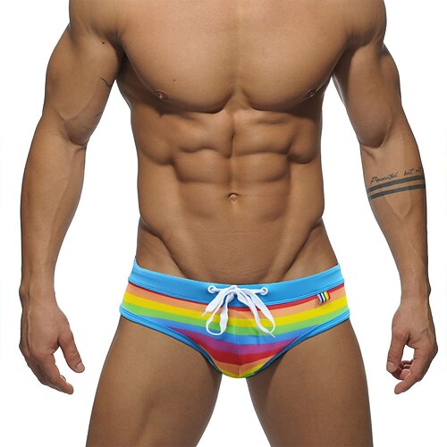 Men's Basic Panties Briefs Swim Briefs 1 PC Underwear Fashion Simple Comfort Print Stripe Mid Waist Touch of Sensation Comfort Rainbow M L XL
Men's Basic Panties Briefs Swim Briefs 1 PC Underwear Fashion Simple Comfort Print Stripe Mid Waist Touch of Sensation Comfort Rainbow M L XL