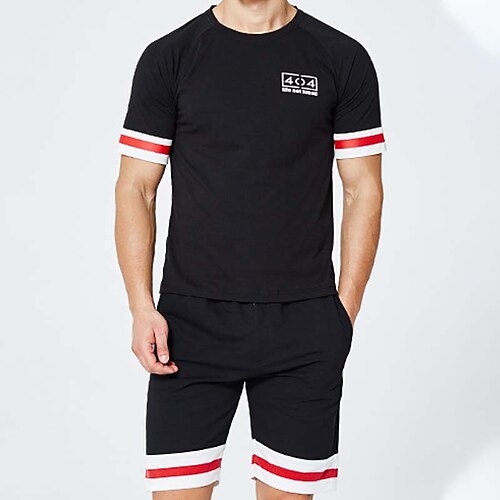 Men's T-shirt Suits Tracksuit Tennis Shirt Shorts and T Shirt Set Graphic Tee Letter Striped Crew Neck Black White Outdoor Street Short Sleeve Drawstring 2 Piece Clothing Apparel Basic Sports
Men's T-shirt Suits Tracksuit Tennis Shirt Shorts and T Shirt Set Graphic Tee Letter Striped Crew Neck Black White Outdoor Street Short Sleeve Drawstring 2 Piece Clothing Apparel Basic Sports