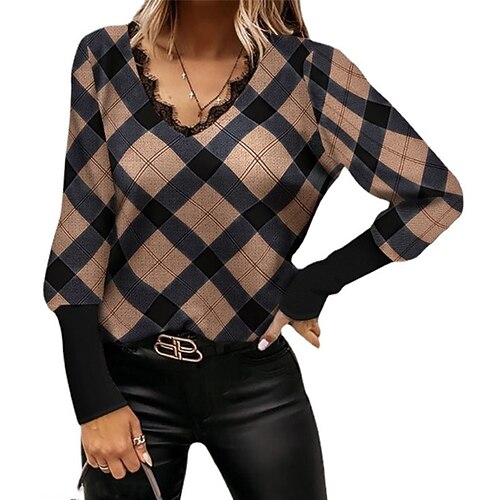 Mulheres Pulôver suéter Saltador Estriado Tricotar Tricotado Guarnição do laço Geométrica Decote V à moda Casual Ao ar livre Casa Inverno Outono Cáqui Marron S M L
Mulheres Pulôver suéter Saltador Estriado Tricotar Tricotado Guarnição do laço Geométrica Decote V à moda Casual Ao ar livre Casa Inverno Outono Cáqui Marron S M L