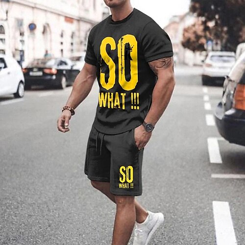 Herre Shorts og T-skjorte sett T-skjorte antrekk Bokstaver Grafiske trykk Crew-hals Svart / Grå 3D-utskrift utendørs Gate Kortermet 3D-utskrift Klær 2stk Grunnleggende Klassisk Bekvem Stor og høy
Herre Shorts og T-skjorte sett T-skjorte antrekk Bokstaver Grafiske trykk Crew-hals Svart / Grå 3D-utskrift utendørs Gate Kortermet 3D-utskrift Klær 2stk Grunnleggende Klassisk Bekvem Stor og høy