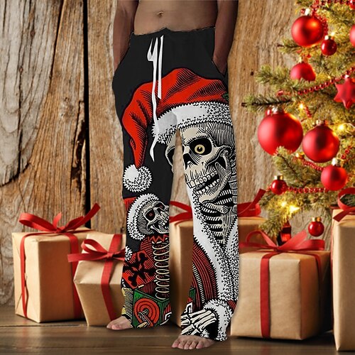 Men's Christmas Pants Trousers Beach Pants Drawstring Elastic Waist 3D Print Skull Graphic Prints Christmas Comfort Breathable Casual Daily Holiday Streetwear Classic Style Green Black
Men's Christmas Pants Trousers Beach Pants Drawstring Elastic Waist 3D Print Skull Graphic Prints Christmas Comfort Breathable Casual Daily Holiday Streetwear Classic Style Green Black