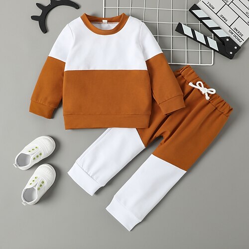 2 Pieces Toddler Boys Sweatshirt & Pants Outfit Color Block Long Sleeve Crewneck Set Outdoor Fashion Adorable Fall 3-7 Years Photo Color
2 Pieces Toddler Boys Sweatshirt & Pants Outfit Color Block Long Sleeve Crewneck Set Outdoor Fashion Adorable Fall 3-7 Years Photo Color