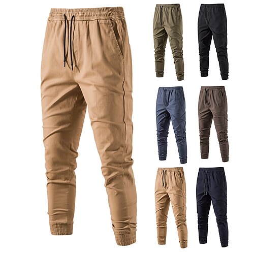 Men's Joggers Slacks Trousers Casual Pants Pocket Drawstring Elastic Waist Solid Color Breathable Soft Daily Going out Streetwear 100% Cotton Stylish Classic Black Blue Micro-elastic
Men's Joggers Slacks Trousers Casual Pants Pocket Drawstring Elastic Waist Solid Color Breathable Soft Daily Going out Streetwear 100% Cotton Stylish Classic Black Blue Micro-elastic