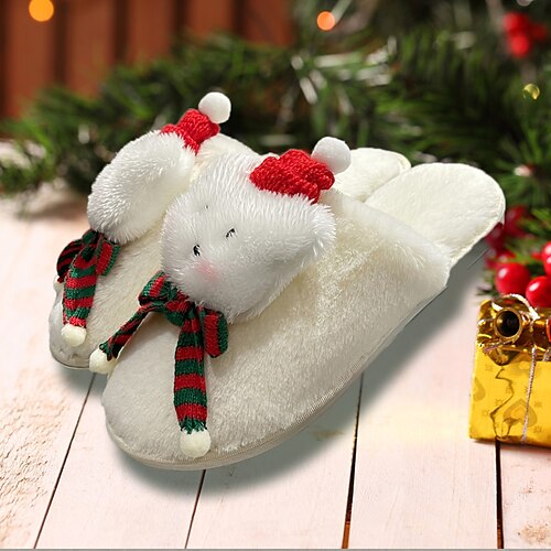 Women's Slippers Home Christmas House Slippers Warm Slippers Fleece Slippers Winter Flat Heel Round Toe Polyester Loafer Black Rosy Pink Beige
Women's Slippers Home Christmas House Slippers Warm Slippers Fleece Slippers Winter Flat Heel Round Toe Polyester Loafer Black Rosy Pink Beige