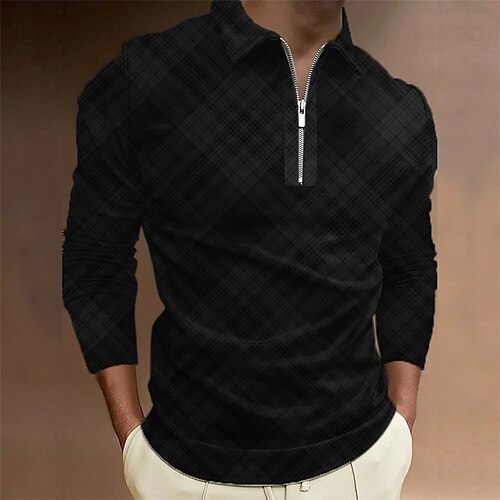Men's Polo Shirt Golf Shirt Plaid Graphic Prints Turndown Black 3D Print Outdoor Street Long Sleeve Zipper Print Clothing Apparel Fashion Designer Casual Soft
Men's Polo Shirt Golf Shirt Plaid Graphic Prints Turndown Black 3D Print Outdoor Street Long Sleeve Zipper Print Clothing Apparel Fashion Designer Casual Soft