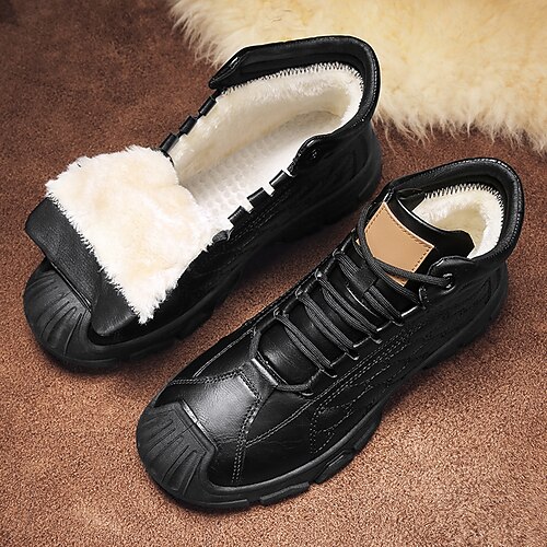 Men's Boots Snow Boots Winter Boots Fleece lined Casual Classic Outdoor Daily PU Booties / Ankle Boots Black Khaki Winter Fall
Men's Boots Snow Boots Winter Boots Fleece lined Casual Classic Outdoor Daily PU Booties / Ankle Boots Black Khaki Winter Fall