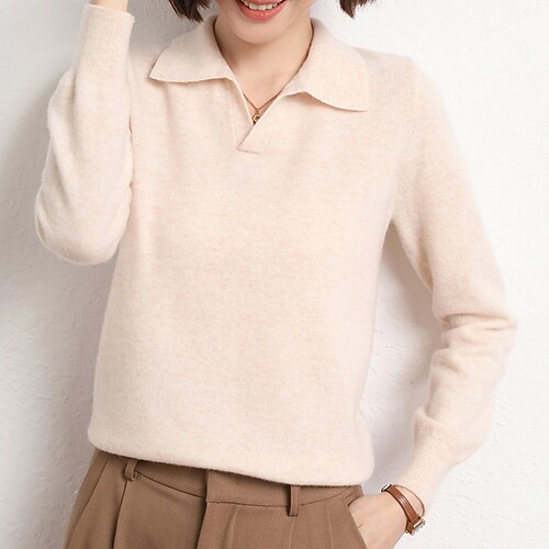 Women's Blouse Shirt Black Camel Khaki Plain Crochet Long Sleeve Casual Daily Basic Shirt Collar Regular S
Women's Blouse Shirt Black Camel Khaki Plain Crochet Long Sleeve Casual Daily Basic Shirt Collar Regular S