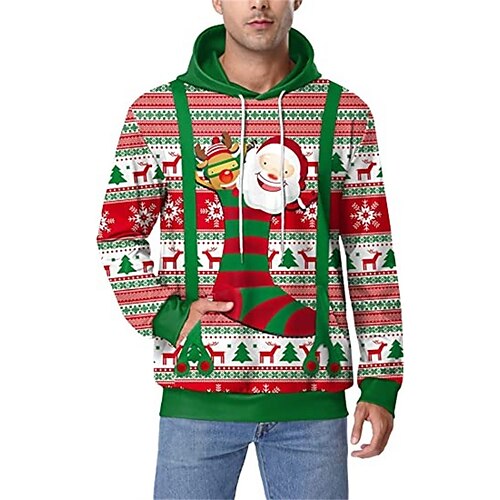 Men's Pullover Hoodie Sweatshirt Green Red Hooded Santa Claus Graphic Prints Print Christmas Daily Sports 3D Print Basic Streetwear Designer Spring & Fall Clothing Apparel Hoodies Sweatshirts
Men's Pullover Hoodie Sweatshirt Green Red Hooded Santa Claus Graphic Prints Print Christmas Daily Sports 3D Print Basic Streetwear Designer Spring & Fall Clothing Apparel Hoodies Sweatshirts