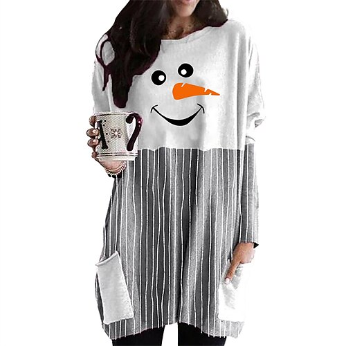 Women's Casual Dress T Shirt Dress Tee Dress Mini Dress Black And White Black Gray Long Sleeve Snowman Patchwork Winter Fall Autumn Crew Neck Christmas Daily Weekend 2022 S M L XL XXL
Women's Casual Dress T Shirt Dress Tee Dress Mini Dress Black And White Black Gray Long Sleeve Snowman Patchwork Winter Fall Autumn Crew Neck Christmas Daily Weekend 2022 S M L XL XXL
