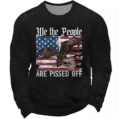 Men's Sweatshirt Pullover Black Navy Blue Crew Neck Graphic Prints Eagle National Flag Print Daily Sports Holiday 3D Print Basic Streetwear Designer Spring & Fall Clothing Apparel Hoodies
Men's Sweatshirt Pullover Black Navy Blue Crew Neck Graphic Prints Eagle National Flag Print Daily Sports Holiday 3D Print Basic Streetwear Designer Spring & Fall Clothing Apparel Hoodies
