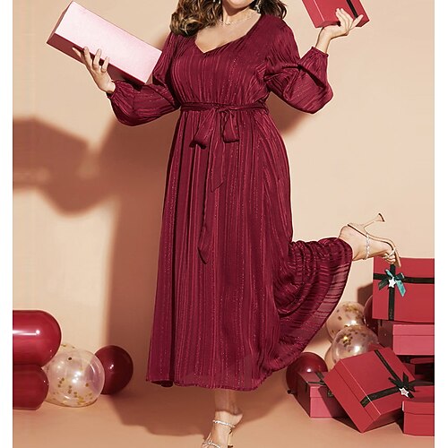 Women's Plus Size Work Dress Pure Color V Neck Long Sleeve Winter Fall Elegant Modern Maxi long Dress Holiday Weekend Dress
Women's Plus Size Work Dress Pure Color V Neck Long Sleeve Winter Fall Elegant Modern Maxi long Dress Holiday Weekend Dress