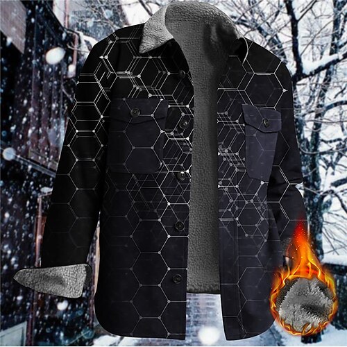 Men's Coat Warm Sports & Outdoor Zipper Graphic Geometry 3D Printed Graphic Turndown Sports Jacket Outerwear Long Sleeve Pocket Fall & Winter
Men's Coat Warm Sports & Outdoor Zipper Graphic Geometry 3D Printed Graphic Turndown Sports Jacket Outerwear Long Sleeve Pocket Fall & Winter