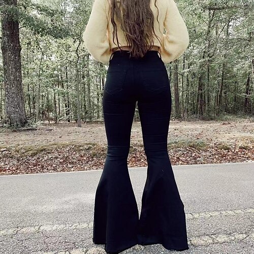 Women's Flare Distressed Jeans Cotton Denim Black Casual Casual Daily Pocket Micro-elastic Full Length Outdoor Solid Colored XL 2XL 3XL 4XL 5XL
Women's Flare Distressed Jeans Cotton Denim Black Casual Casual Daily Pocket Micro-elastic Full Length Outdoor Solid Colored XL 2XL 3XL 4XL 5XL