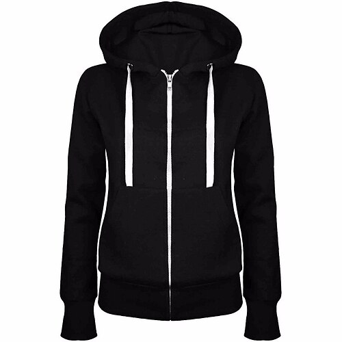 Women's Hoodie Sweatshirt Sportswear Pocket Zip Up Black Wine Light Grey Solid Color Street Hoodie Long Sleeve S M L XL
Women's Hoodie Sweatshirt Sportswear Pocket Zip Up Black Wine Light Grey Solid Color Street Hoodie Long Sleeve S M L XL