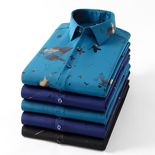 Men's Dress Shirt Button Up Shirt Collared Shirt Graphic Prints Turndown Black Dark Green Green Work Daily Bronzing Print Clothing Apparel Fashion Business Classic
Men's Dress Shirt Button Up Shirt Collared Shirt Graphic Prints Turndown Black Dark Green Green Work Daily Bronzing Print Clothing Apparel Fashion Business Classic