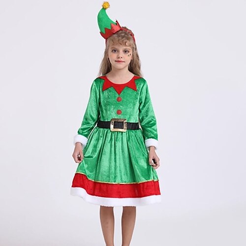 Kids Girls' Christmas Dress Solid Color A Line Dress Above Knee Dress Performance Crew Neck Long Sleeve Casual Dress 3-12 Years Winter Green
Kids Girls' Christmas Dress Solid Color A Line Dress Above Knee Dress Performance Crew Neck Long Sleeve Casual Dress 3-12 Years Winter Green