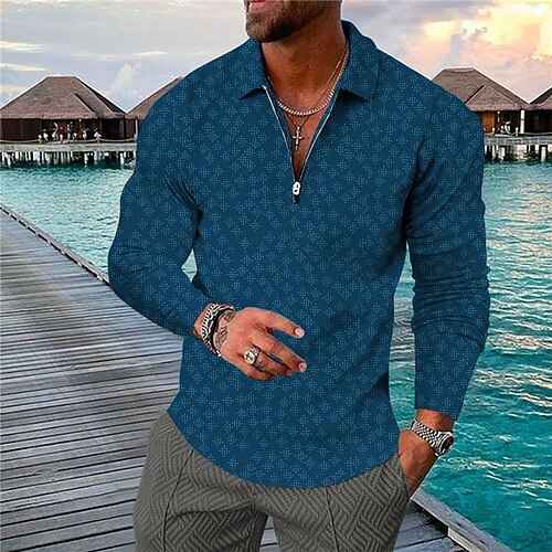 Men's Collar Polo Shirt Golf Shirt Graphic Prints Turndown Black Blue 3D Print Outdoor Street Long Sleeve Zipper Print Clothing Apparel Fashion Designer Casual Soft
Men's Collar Polo Shirt Golf Shirt Graphic Prints Turndown Black Blue 3D Print Outdoor Street Long Sleeve Zipper Print Clothing Apparel Fashion Designer Casual Soft