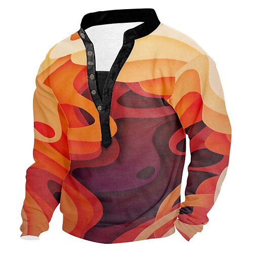 Men's Sweatshirt Orange Standing Collar Henley Colorful 3D Print Casual 3D Print 3D Print Casual Spring Fall Winter Clothing Apparel Hoodies Sweatshirts
Men's Sweatshirt Orange Standing Collar Henley Colorful 3D Print Casual 3D Print 3D Print Casual Spring Fall Winter Clothing Apparel Hoodies Sweatshirts