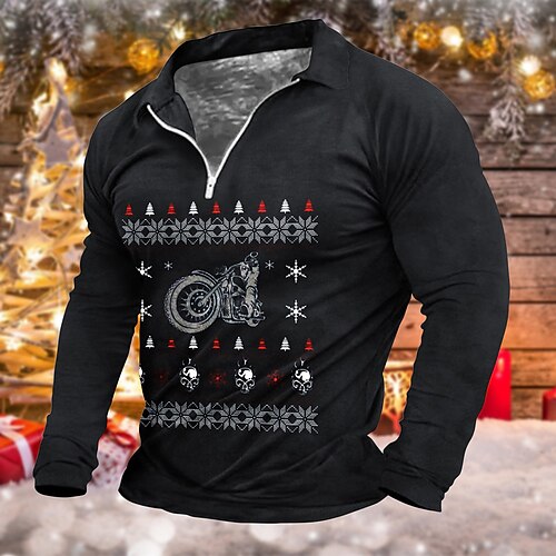 Men's Collar Polo Shirt Golf Shirt Graphic Prints Snowflake Motorcycle Turndown Black Gray 3D Print Christmas Street Long Sleeve Zipper Print Clothing Apparel Fashion Designer Casual Breathable
Men's Collar Polo Shirt Golf Shirt Graphic Prints Snowflake Motorcycle Turndown Black Gray 3D Print Christmas Street Long Sleeve Zipper Print Clothing Apparel Fashion Designer Casual Breathable