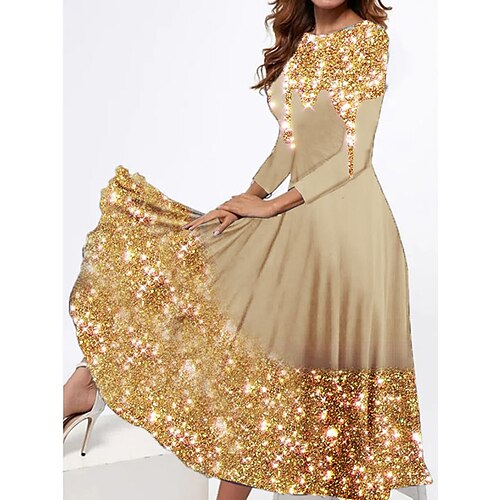 Women's Casual Dress Swing Dress Midi Dress Gold Gray Long Sleeve Ombre Pocket Winter Fall Spring Crew Neck Fashion Daily Weekend 2022 S M L XL XXL 3XL
Women's Casual Dress Swing Dress Midi Dress Gold Gray Long Sleeve Ombre Pocket Winter Fall Spring Crew Neck Fashion Daily Weekend 2022 S M L XL XXL 3XL