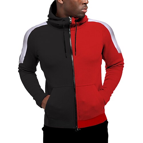 Men's Hoodie Full Zip Long Sleeve Hoodie Athletic Athleisure Fleece Thermal Warm Breathable Soft Running Jogging Training Sportswear Activewear Color Block BlackGray Black Red / Spandex / Stretchy
Men's Hoodie Full Zip Long Sleeve Hoodie Athletic Athleisure Fleece Thermal Warm Breathable Soft Running Jogging Training Sportswear Activewear Color Block BlackGray Black Red / Spandex / Stretchy