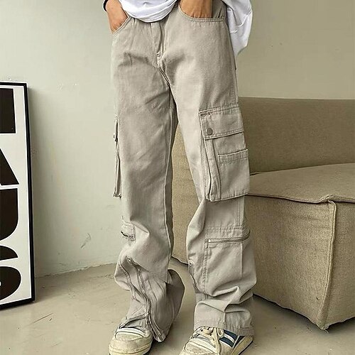 Women's Cargo Pants Pants Trousers Denim khaki High Waist Casual Daily Baggy Full Length Outdoor Solid Colored S M L
Women's Cargo Pants Pants Trousers Denim khaki High Waist Casual Daily Baggy Full Length Outdoor Solid Colored S M L