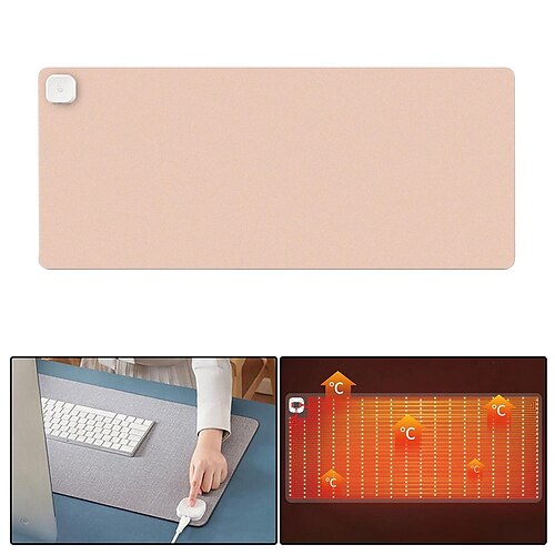 Heated Desk Mat 3 Speeds PU Leather Shock Absorption Laptop Computer PC Pads Mat Warm Keyboard and Mouse Pad for Table Work Home
Heated Desk Mat 3 Speeds PU Leather Shock Absorption Laptop Computer PC Pads Mat Warm Keyboard and Mouse Pad for Table Work Home