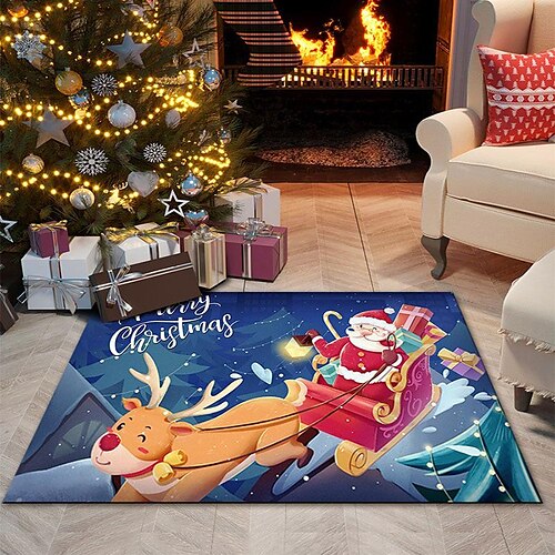 Christmas Cartoon Festive Floor Mat Carpet Home Living Room Bedroom Decorative Carpet Santa Claus Tree Jingle Bell Gift Sleigh Blanket
Christmas Cartoon Festive Floor Mat Carpet Home Living Room Bedroom Decorative Carpet Santa Claus Tree Jingle Bell Gift Sleigh Blanket