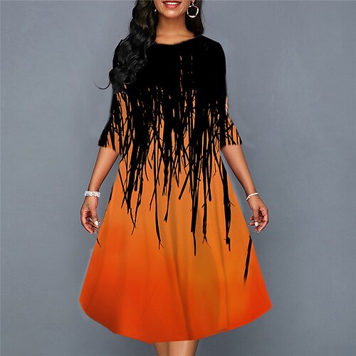 Women's Casual Dress Shift Dress Swing Dress Midi Dress Orange 3/4 Length Sleeve Graphic Ruched Winter Fall Spring Crew Neck Fashion Daily 2022 S M L XL XXL 3XL
Women's Casual Dress Shift Dress Swing Dress Midi Dress Orange 3/4 Length Sleeve Graphic Ruched Winter Fall Spring Crew Neck Fashion Daily 2022 S M L XL XXL 3XL