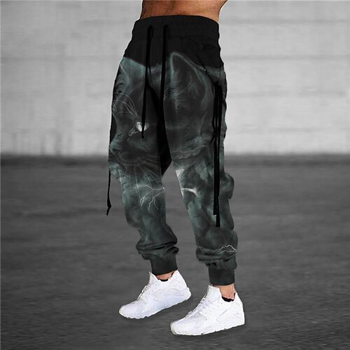 Men's Sweatpants Joggers Trousers Drawstring Elastic Waist 3D Print Graphic Prints Comfort Sports Outdoor Casual Daily Cotton Blend Streetwear Designer Black Grey Micro-elastic 
Men's Sweatpants Joggers Trousers Drawstring Elastic Waist 3D Print Graphic Prints Comfort Sports Outdoor Casual Daily Cotton Blend Streetwear Designer Black Grey Micro-elastic