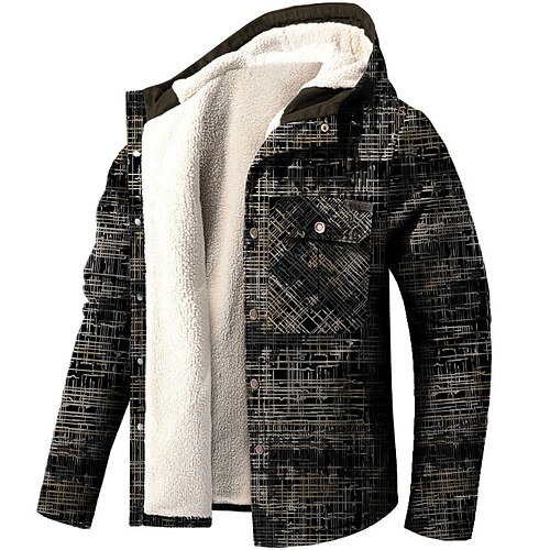 Men's Coat Warm Sports & Outdoor Single Breasted Geometry 3D Printed Graphic Hoodie Fashion Jacket Outerwear Long Sleeve Pocket Fall & Winter
Men's Coat Warm Sports & Outdoor Single Breasted Geometry 3D Printed Graphic Hoodie Fashion Jacket Outerwear Long Sleeve Pocket Fall & Winter
