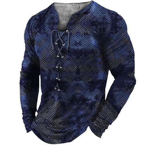 Men's T shirt Tee Tee Graphic Collar Wine Green Blue Army Green Dark Gray 3D Print Outdoor Street Long Sleeve Lace up Print Clothing Apparel Basic Designer Casual Classic
Men's T shirt Tee Tee Graphic Collar Wine Green Blue Army Green Dark Gray 3D Print Outdoor Street Long Sleeve Lace up Print Clothing Apparel Basic Designer Casual Classic