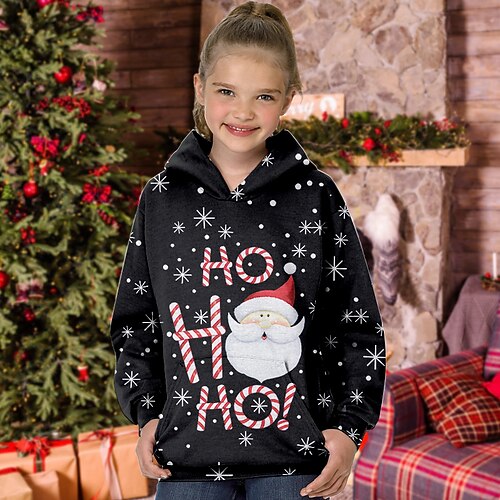 Kids Girls' Ugly Christmas Hoodie Letter Casual Long Sleeve Pocket Cute 7-13 Years Winter Silver Black Gold
Kids Girls' Ugly Christmas Hoodie Letter Casual Long Sleeve Pocket Cute 7-13 Years Winter Silver Black Gold