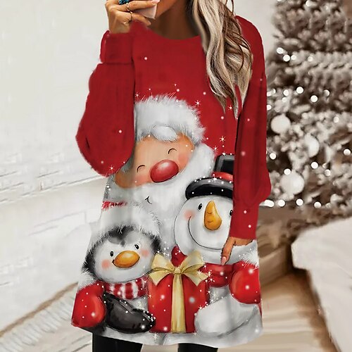 Women's Sweatshirt Dress Shift Dress Mini Dress Black Wine Red Long Sleeve Santa Claus Pocket Winter Fall Autumn Crew Neck Christmas Daily Loose Fit 2022 S M L XL XXL 3XL
Women's Sweatshirt Dress Shift Dress Mini Dress Black Wine Red Long Sleeve Santa Claus Pocket Winter Fall Autumn Crew Neck Christmas Daily Loose Fit 2022 S M L XL XXL 3XL