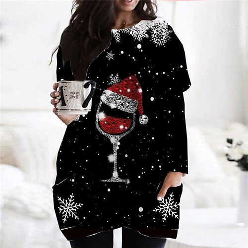 Women's Plus Size Christmas Dress Casual Dress Cat Long Sleeve Winter Fall Casual Festival Mini Dress Going out Dress
Women's Plus Size Christmas Dress Casual Dress Cat Long Sleeve Winter Fall Casual Festival Mini Dress Going out Dress