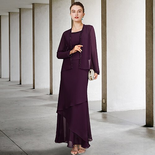 Spezzato Linea-A Abito da cerimonia per signora Taglia forte Elegante Squadrata Alla caviglia Chiffon Senza maniche Stola inclusa Abiti da giacca con Dettagli con perline Perline A balze 2023
Spezzato Linea-A Abito da cerimonia per signora Taglia forte Elegante Squadrata Alla caviglia Chiffon Senza maniche Stola inclusa Abiti da giacca con Dettagli con perline Perline A balze 2023